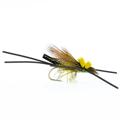Premium Adult Skwala Stonefly Dry Flies - Size 10 - Pack of 6 - Korvel