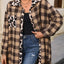 Veste en Plaid Doux et Décontracté