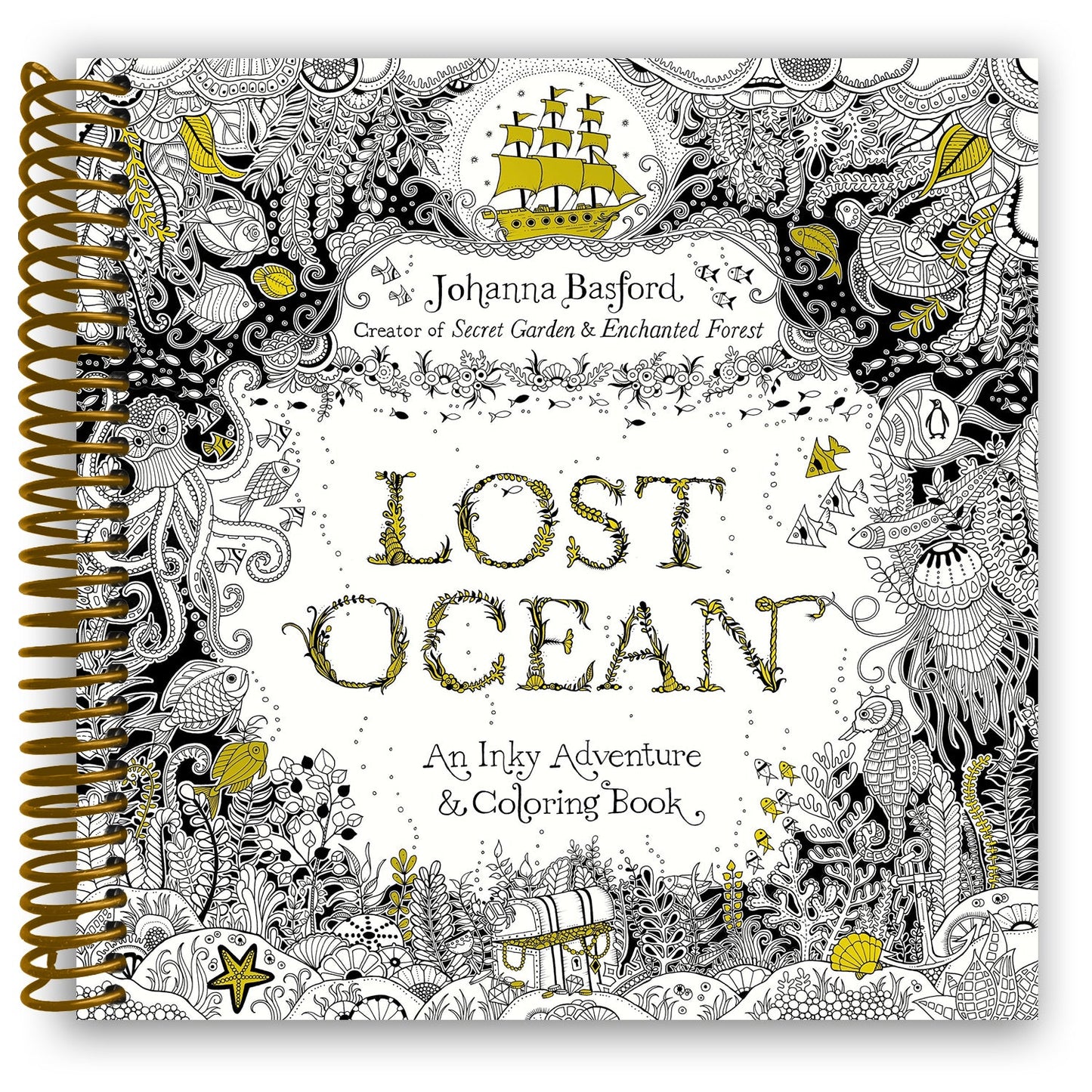 Dive into Creativity: Lost Ocean Coloring Book for Adults (Spiral Bound) - Korvel