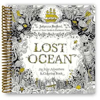 Dive into Creativity: Lost Ocean Coloring Book for Adults (Spiral Bound) - Korvel