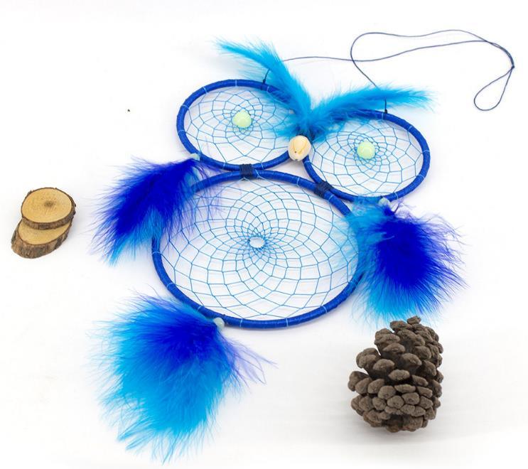 Chic Owl Dream Catcher Wall Hanging - Handmade Decor for Kids' Rooms