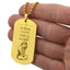 Collier en forme de plaque militaire gravé Loving Soul