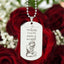 Collier en forme de plaque militaire gravé Loving Soul