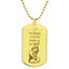 Collier en forme de plaque militaire gravé Loving Soul