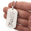 Collier en forme de plaque militaire gravé Loving Soul