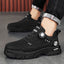 Low cut workwear Martin shoes men's casual leather sneakers trendy shoes men's rotating buttons - Korvel