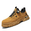 Low cut workwear Martin shoes men's casual leather sneakers trendy shoes men's rotating buttons - Korvel