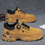 Low cut workwear Martin shoes men's casual leather sneakers trendy shoes men's rotating buttons - Korvel