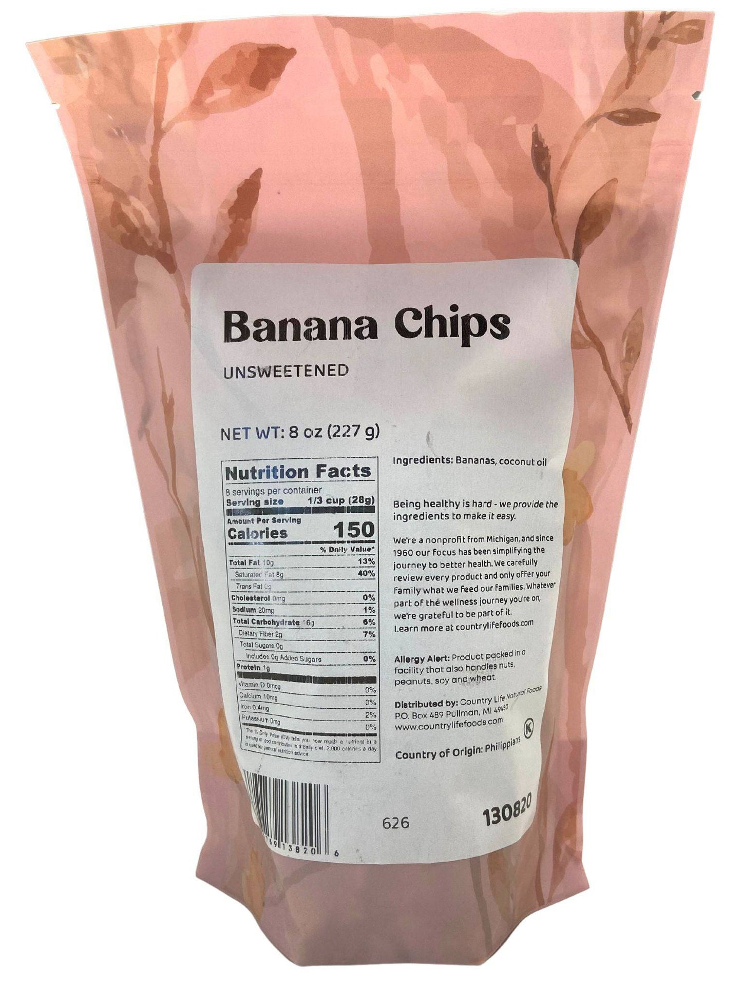 Unsweetened Banana Chips - Crunchy Tropical Snack