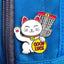 Épinglette en métal papillon Lucky Cat