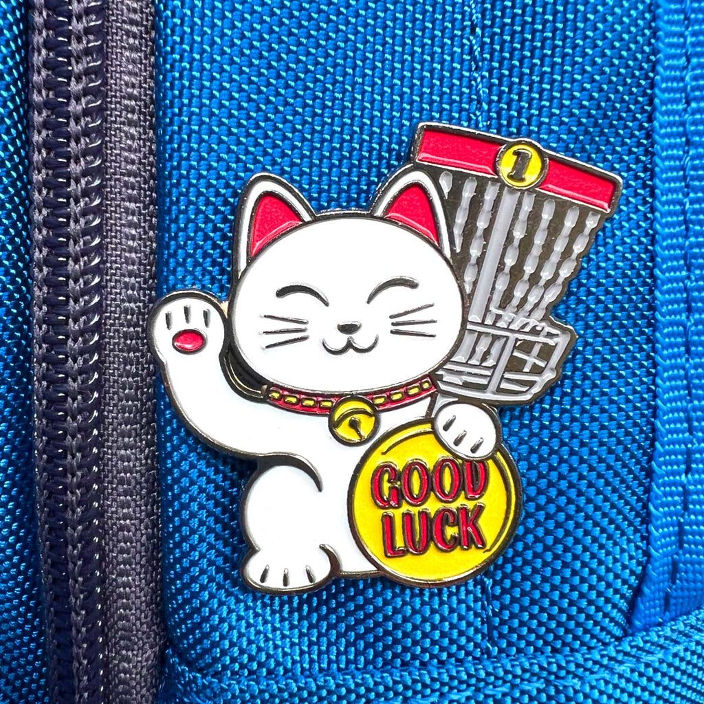 Épinglette en métal papillon Lucky Cat