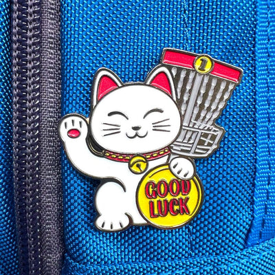 Épinglette en métal papillon Lucky Cat