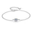 Elegant Sterling Silver Lucky Eye Bracelet for Women