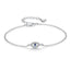 Elegant Sterling Silver Lucky Eye Bracelet for Women