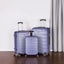 Luggage Suitcase 3 Piece Sets Hardside Carry-on luggage with Spinner Wheels 20"/24"/28" Lavender purple + ABS - Korvel