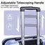 Luggage Suitcase 3 Piece Sets Hardside Carry-on luggage with Spinner Wheels 20"/24"/28" Lavender purple + ABS - Korvel