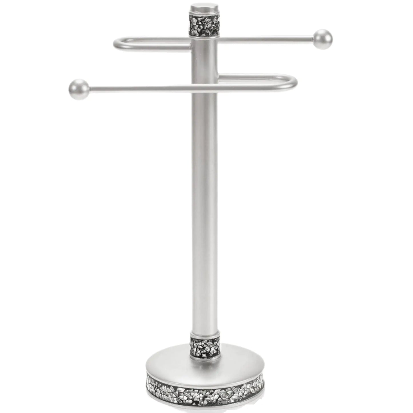 Soporte de Toalla de Vidrio Craquelado Elegante para Baños Estilosos