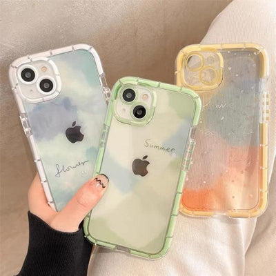 Coque de téléphone abstraite artistique lumineuse pour iPhone 13/12/11 Pro Max