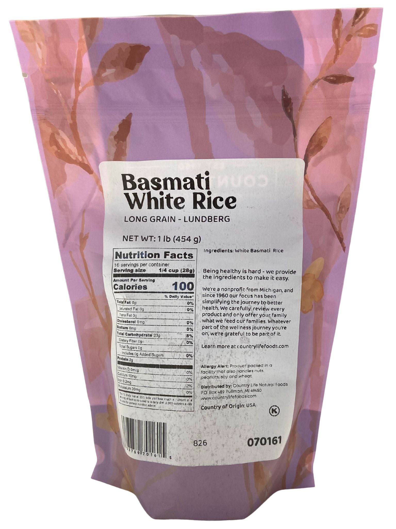 Lundberg White Basmati Rice - Premium Quality - Korvel