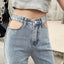 Women’s High Waist Loose Fit Blue Denim Trousers