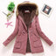 Chaqueta acolchada de algodón de lujo para mujer con capucha