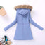 Chaqueta acolchada de algodón de lujo para mujer con capucha