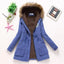 Chaqueta acolchada de algodón de lujo para mujer con capucha