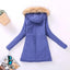 Chaqueta acolchada de algodón de lujo para mujer con capucha