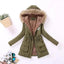 Chaqueta acolchada de algodón de lujo para mujer con capucha