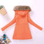 Chaqueta acolchada de algodón de lujo para mujer con capucha