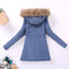 Chaqueta acolchada de algodón de lujo para mujer con capucha