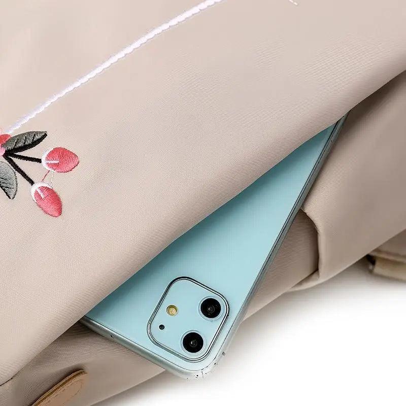Mochila de Mujer Bordada con Estilo - Impermeable y Antirrobo