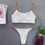 Modern Black Bikini Set with Chain Detail