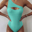 Elegant Black One-Piece Swimsuit with Ruffles
