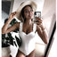 Elegant Black One-Piece Swimsuit with Ruffles