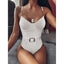 Elegant Black One-Piece Swimsuit with Ruffles