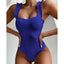 Elegant Black One-Piece Swimsuit with Ruffles