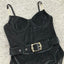Elegant Black One-Piece Swimsuit with Ruffles