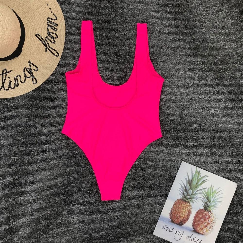 Elegant Black One-Piece Swimsuit with Ruffles