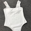 Elegant Black One-Piece Swimsuit with Ruffles