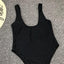 Elegant Black One-Piece Swimsuit with Ruffles