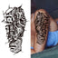 Luxury Black Forest Tiger Wolf Temporary Tattoo Sticker