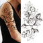 Luxury Black Forest Tiger Wolf Temporary Tattoo Sticker