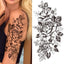 Luxury Black Forest Tiger Wolf Temporary Tattoo Sticker