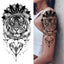 Luxury Black Forest Tiger Wolf Temporary Tattoo Sticker