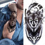 Luxury Black Forest Tiger Wolf Temporary Tattoo Sticker