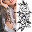 Luxury Black Forest Tiger Wolf Temporary Tattoo Sticker
