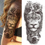Luxury Black Forest Tiger Wolf Temporary Tattoo Sticker
