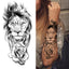Luxury Black Forest Tiger Wolf Temporary Tattoo Sticker
