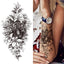 Luxury Black Forest Tiger Wolf Temporary Tattoo Sticker